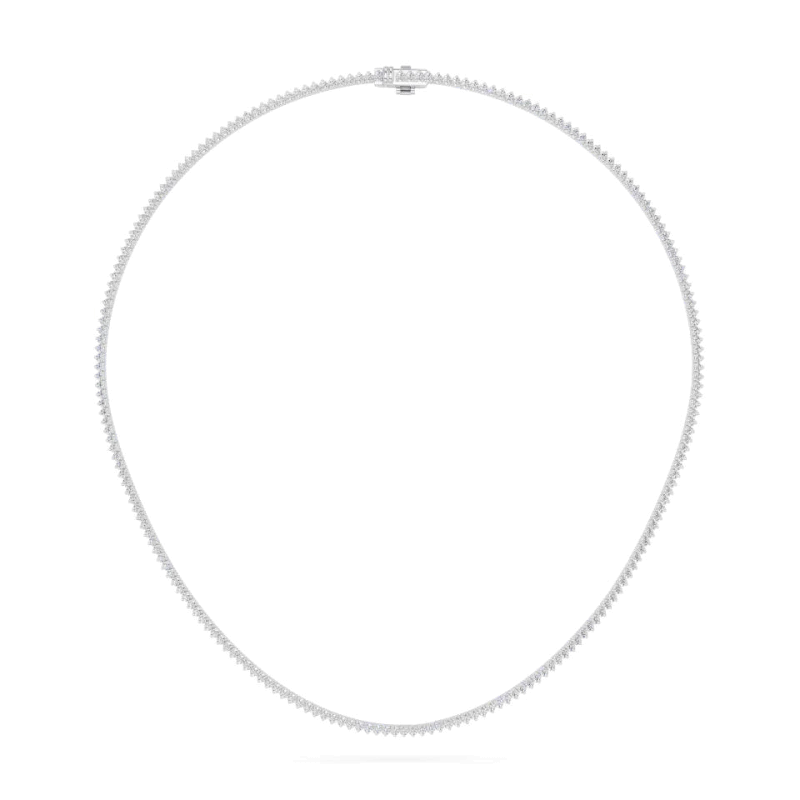 Lab Diamond Silver Tennis Necklace (5.00 ct. tw.)-Silver