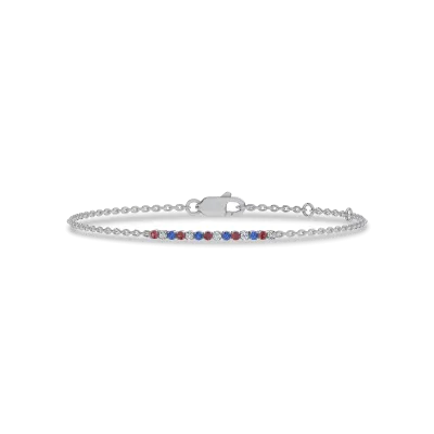 Petite Americana Tennis Chain Silver Bracelet (0.50 ct. tw.)-Silver