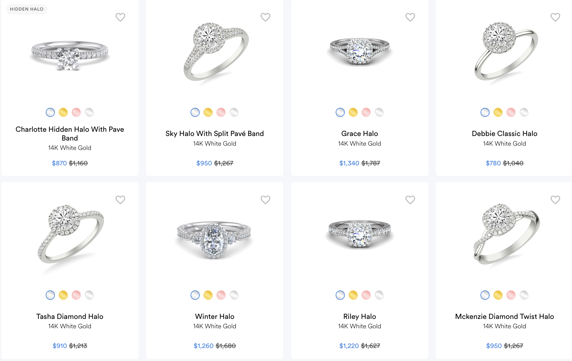 Halo Engagement Rings for Women 