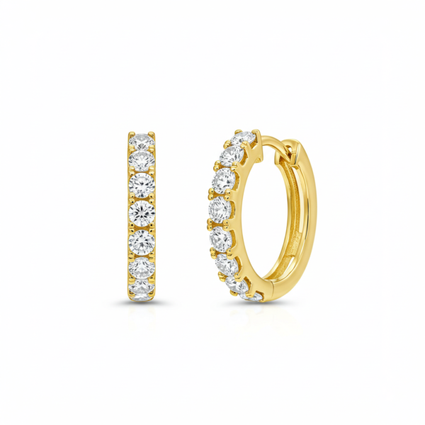 Diamond Hoop Earrings