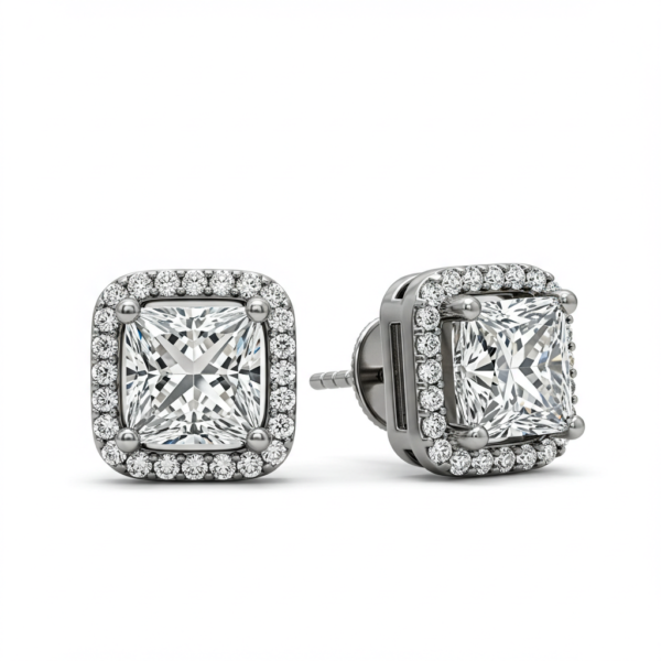 Halo Diamond Earrings