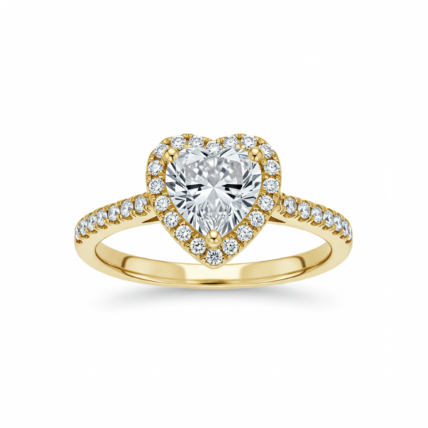 Halo Rings - Yellow Gold