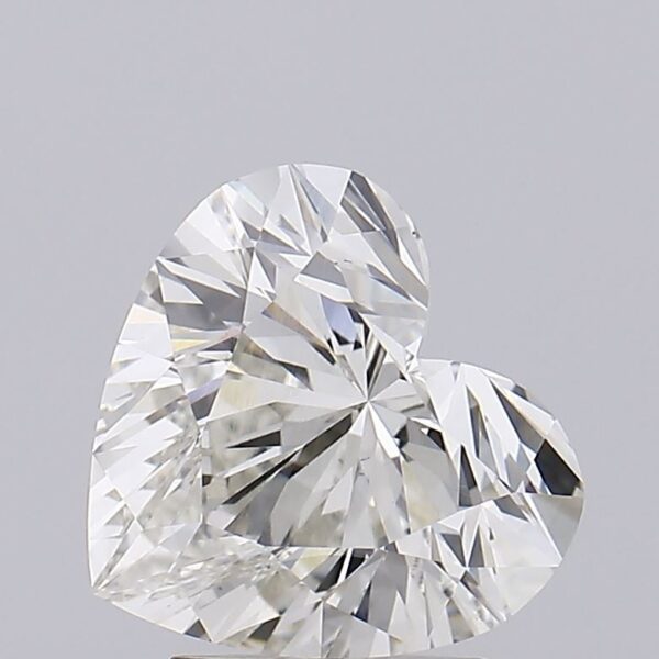 This 3.01 carat Heart lab created diamond is certified by IGI as I color VS1 clarity and Rare Carat Ideal cut. It can be purchased as a loose diamond or set in a ring.