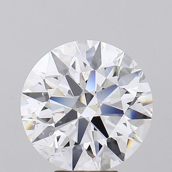 This 6.73 carat Round lab created diamond is certified by IGI as E color SI1 clarity and Rare Carat Ideal cut. It can be purchased as a loose diamond or set in a ring.