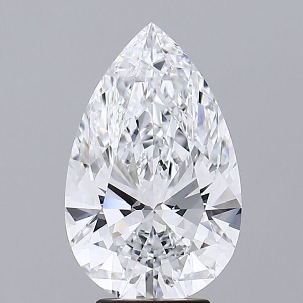 This 4.40 carat Pear lab created diamond is certified by IGI as E color VVS1 clarity and Rare Carat Ideal cut. It can be purchased as a loose diamond or set in a ring.