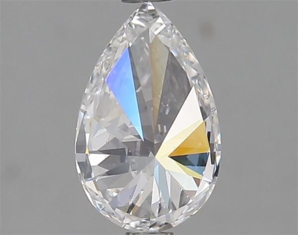 This 1.42 carat Pear lab created diamond is certified by IGI as D color VS2 clarity and Rare Carat Ideal cut. It can be purchased as a loose diamond or set in a ring.