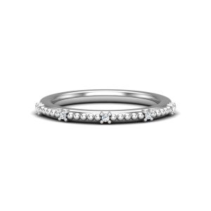 Ruby Bubble Diamond Wedding Band Platinum (Setting Price)