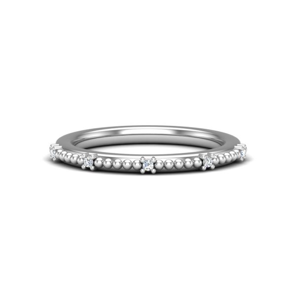 Ruby Bubble Diamond Wedding Band Platinum (Setting Price)