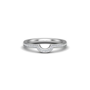 Jazlyn Pave Wedding Band Platinum (Setting Price)