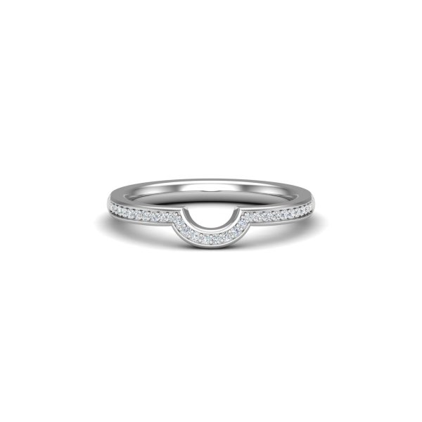Jazlyn Pave Wedding Band Platinum (Setting Price)