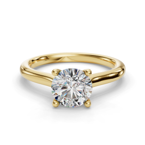 Adalynn Cathedral Solitaire Engagement Ring - 14K Yellow Gold (Setting Price)