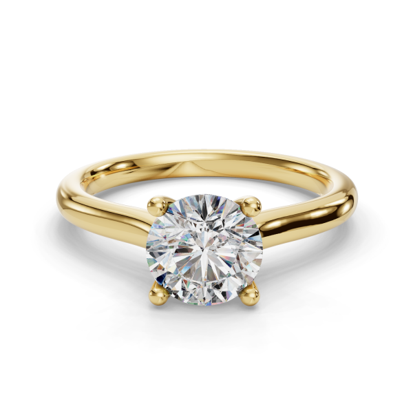 Adalynn Cathedral Solitaire Engagement Ring - 14K Yellow Gold (Setting Price)