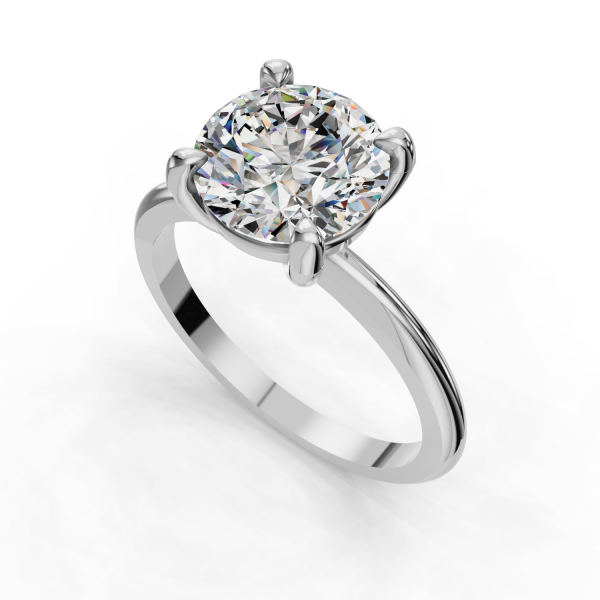 2.5 Ct. Bella Solitaire Engagement Ring - Platinum - Image 4