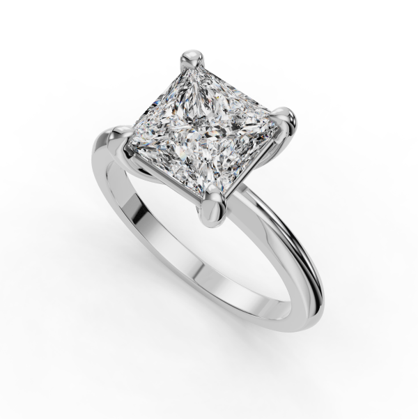 2.5 Ct. Bella Solitaire Engagement Ring - Platinum - Image 4
