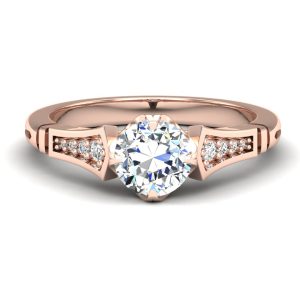 Alina Engagement Ring - 14K Rose Gold (Setting Price)