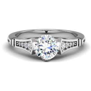 Alina Engagement Ring - 18K White Gold (Setting Price)