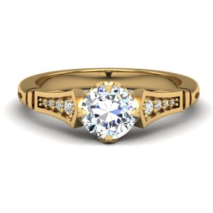 Alina Engagement Ring - 18K Yellow Gold (Setting Price)