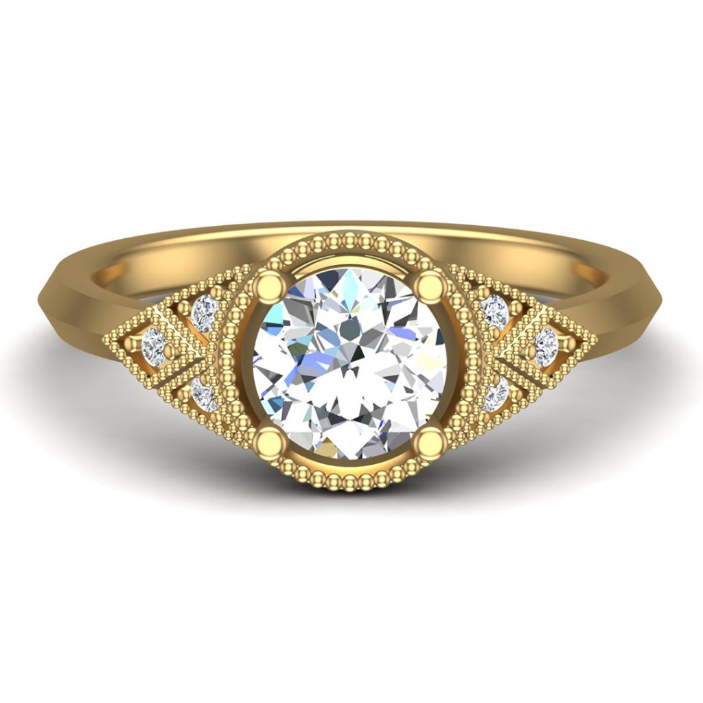 Alexa Engagement Ring - 14K Yellow Gold (Setting Price)