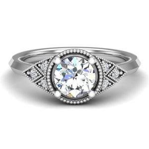 Alexa Engagement Ring - 18K White Gold (Setting Price)