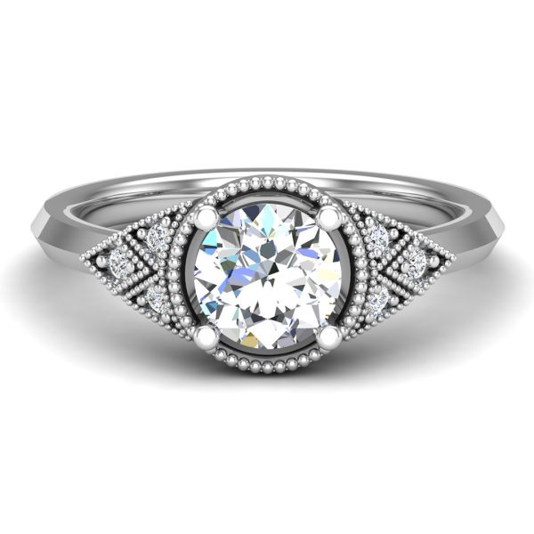 Alexa Engagement Ring - 18K White Gold (Setting Price)