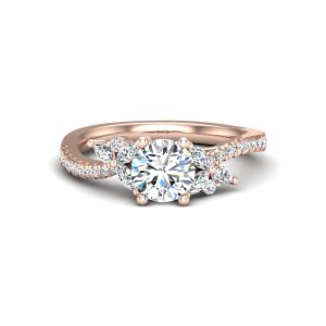 Alivia Engagement Ring - 14K Rose Gold (Setting Price)