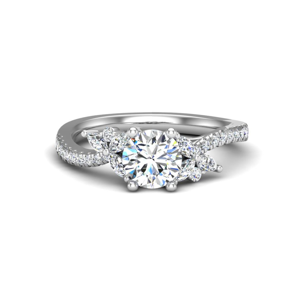 Alivia Engagement Ring - 14K White Gold (Setting Price)