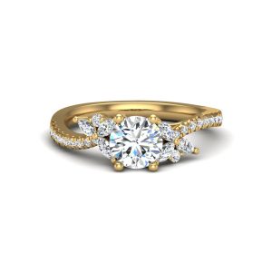 Alivia Engagement Ring - 18K Yellow Gold (Setting Price)