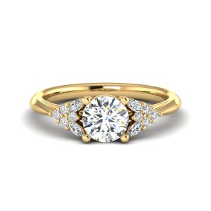 Allison Accented Engagement Ring - 14K Yellow Gold (Setting Price)
