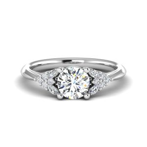 Allison Accented Engagement Ring - Platinum (Setting Price)