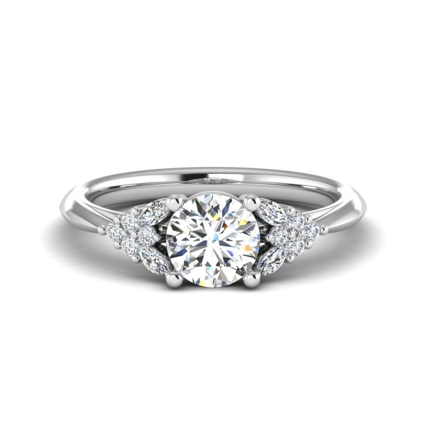 Allison Accented Engagement Ring - Platinum (Setting Price)