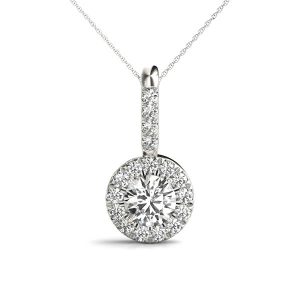 Ann Halo Necklace Pendant - Platinum (Setting Price)
