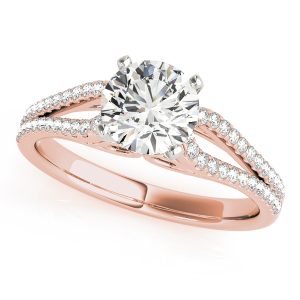 Aliana 2 Row Pav? Diamond Engagement Ring - 14K Rose Gold (Setting Price)
