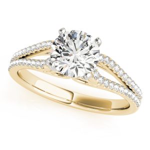 Aliana 2 Row Pav? Diamond Engagement Ring - 18K Yellow Gold (Setting Price)