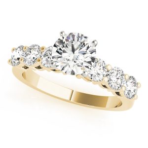 Alison Shared Prong Engagement Ring - 18K Yellow Gold (Setting Price)