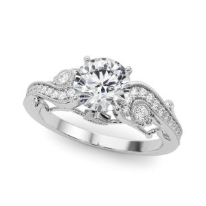 Carmel Vintage Inspired Engagement Ring - Platinum (Setting Price)