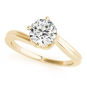 Alberta Bypass Solitaire Engagement Ring - 18K Yellow Gold (Setting Price)