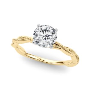 Leena Solitaire Engagement Ring - 18K Yellow Gold (Setting Price)