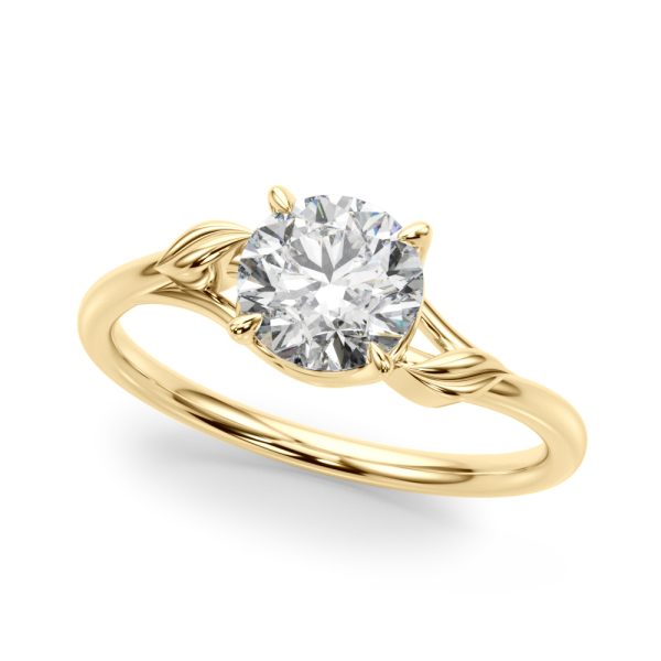 Alex Nature Inspired Solitaire Engagement Ring - 18K Yellow Gold (Setting Price)