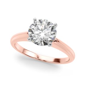 Alexis Solitaire Engagement Ring - 14K Rose Gold (Setting Price)
