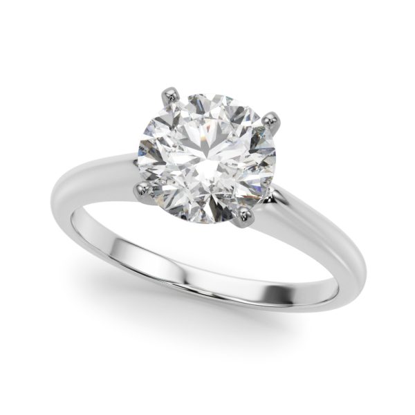 Alexis Solitaire Engagement Ring - 18K White Gold (Setting Price)