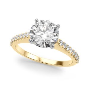 Alice Pav? Diamond Engagement Ring - 18K Yellow Gold (Setting Price)