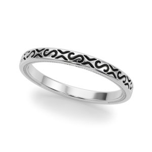 Tanzanora Vintage Inspired Wedding Wedding Band Platinum (Setting Price)
