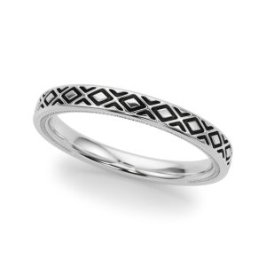 Peridorna Vintage Inspired Wedding Wedding Band Platinum (Setting Price)