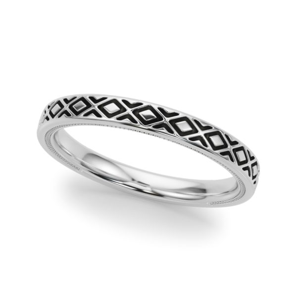 Peridorna Vintage Inspired Wedding Wedding Band Platinum (Setting Price)