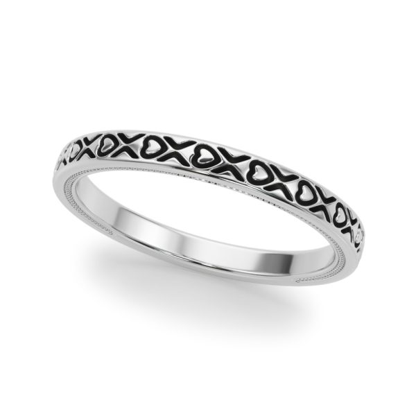 Moganita Vintage Inspired Wedding Wedding Band Platinum (Setting Price)