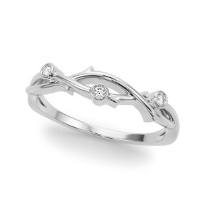 Inara Nature Inspired Wedding Wedding Band Platinum (Setting Price)