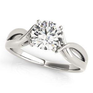 Alix Solitaire Engagement Ring - 18K White Gold (Setting Price)