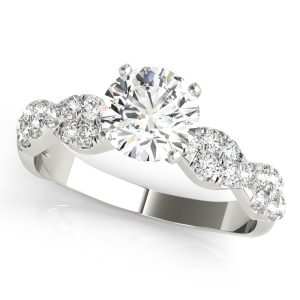 Albany Pav? Twist Engagement Ring - Platinum (Setting Price)