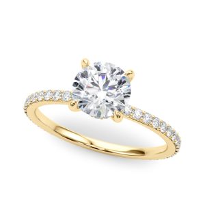 Sedona Hidden Halo Engagement Ring - 14K Yellow Gold (Setting Price)