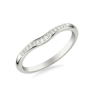 Zelda Contoured Diamond Wedding Band Platinum (Setting Price)